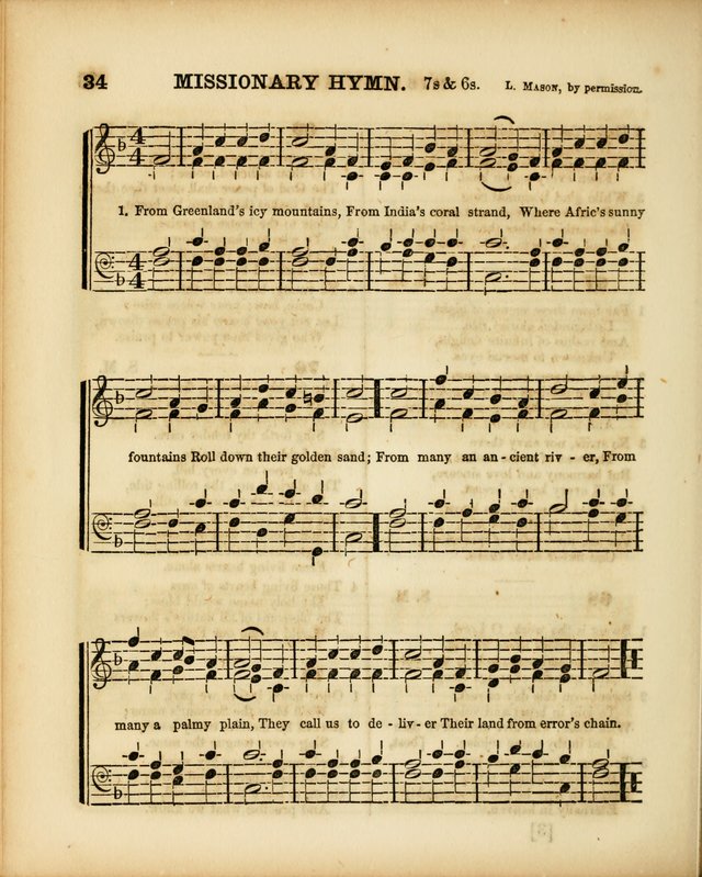Mission Songs: a collection of hymns and music, designed for Sabbath schools page 34
