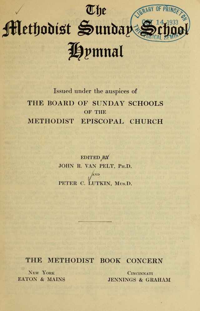 The Methodist Sunday School Hymnal page 6