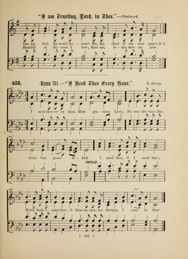 Methodist Tune Book: a collection of tunes adapted to the Methodist Hymn book page 281