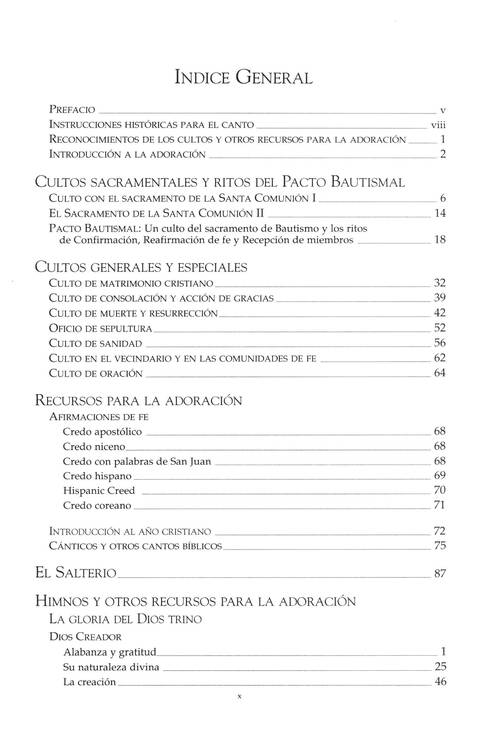 Mil Voces para Celebrar: Himnario Metodista page viii