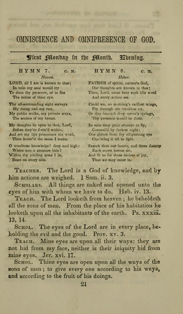 Manual of Devotion: or religious exercises for the morning and evening of each day of the month, for the use of schools and private families page 21