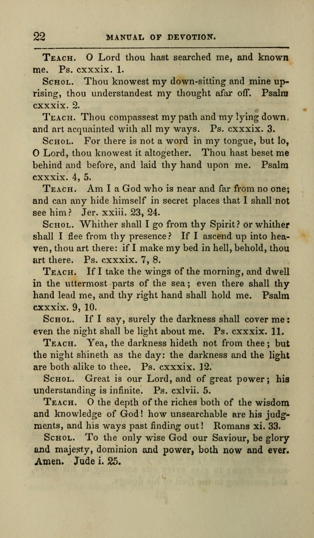 Manual of Devotion: or religious exercises for the morning and evening of each day of the month, for the use of schools and private families page 22