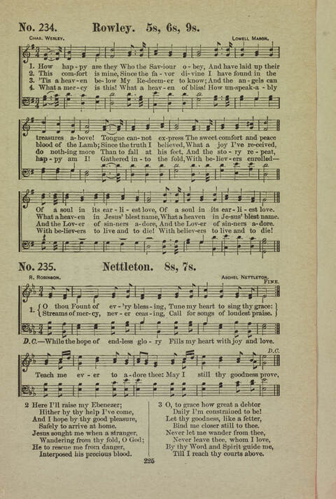 The New Christian Hymn Book: A collection of hymns and tunes for use in Christian worship page 225
