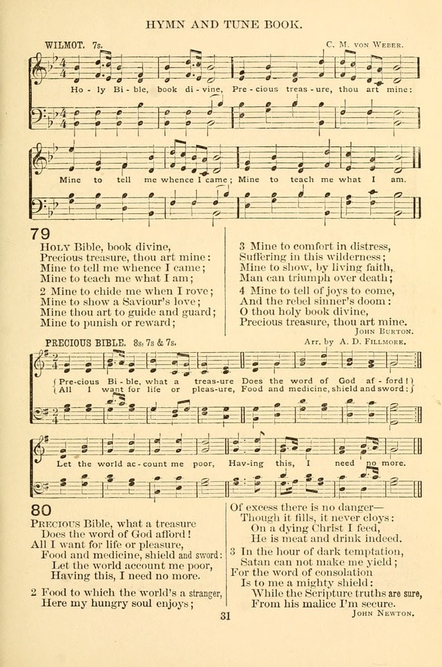 New Christian Hymn and Tune Book page 31