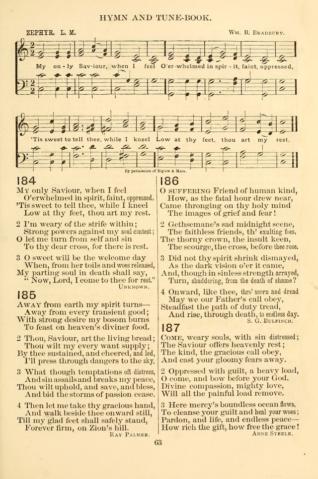 New Christian Hymn and Tune Book page 63