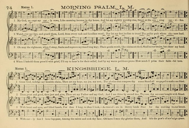 The New Harmonia Sacra: a compilation of genuine church music comprising a great variety of metres, harmonized for four voices (Eighteenth Edition) page 35