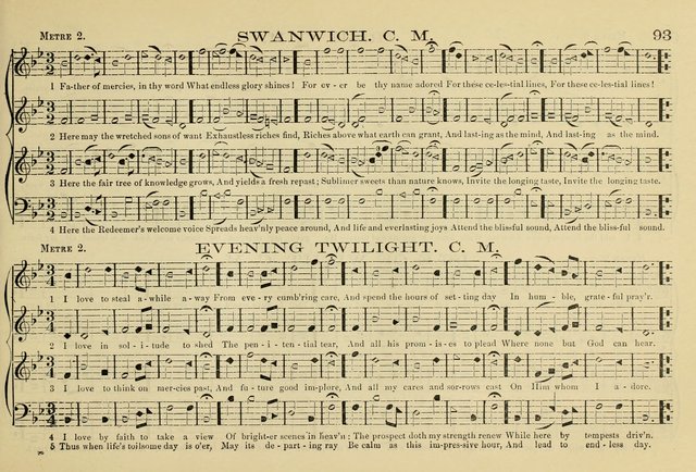 The New Harmonia Sacra: a compilation of genuine church music comprising a great variety of metres, harmonized for four voices (Eighteenth Edition) page 54