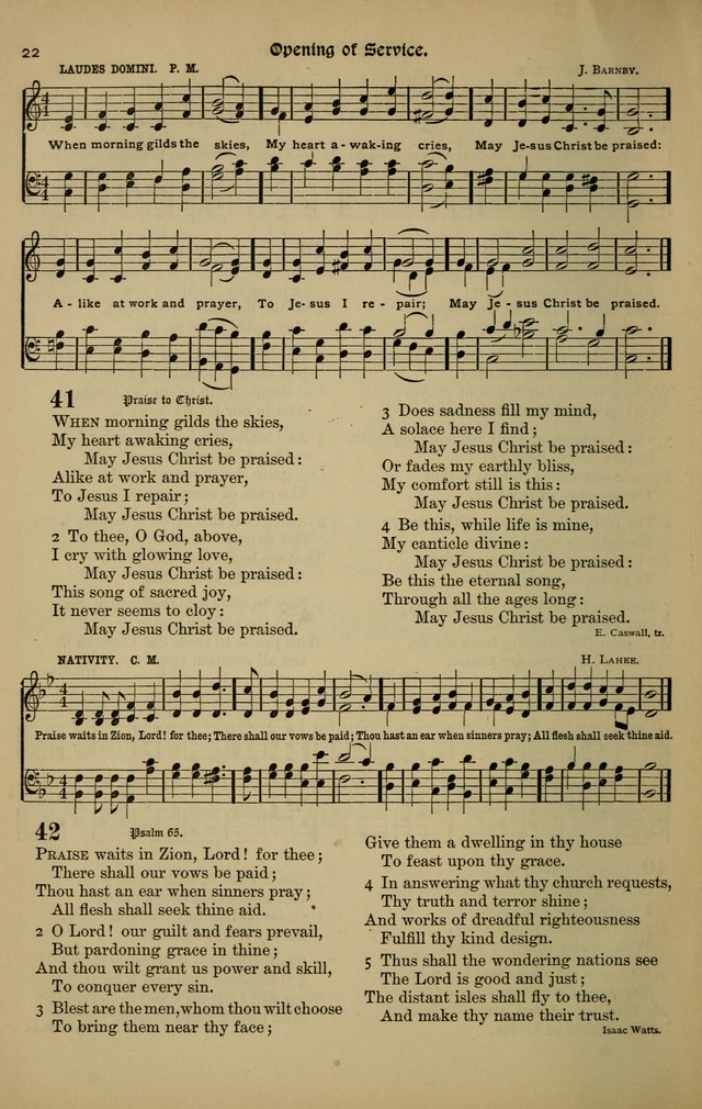 The New Laudes Domini: a selection of spiritual songs, ancient and modern for use in Baptist churches page 22