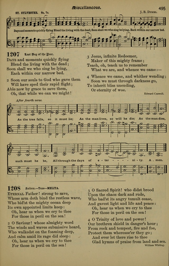 The New Laudes Domini: a selection of spiritual songs, ancient and modern for use in Baptist churches page 495