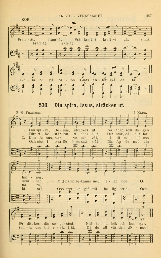 Nya Psalmisten: sånger för allmän och enskild uppbyggelse page 487