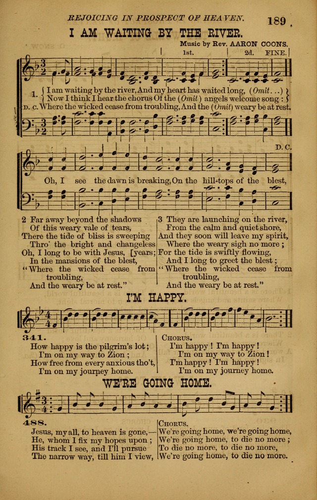 The New Song: consisting of very choice notes of redemption, embracing new original,and also selcted songs, appropriate for prayer and revivial meetings page 189