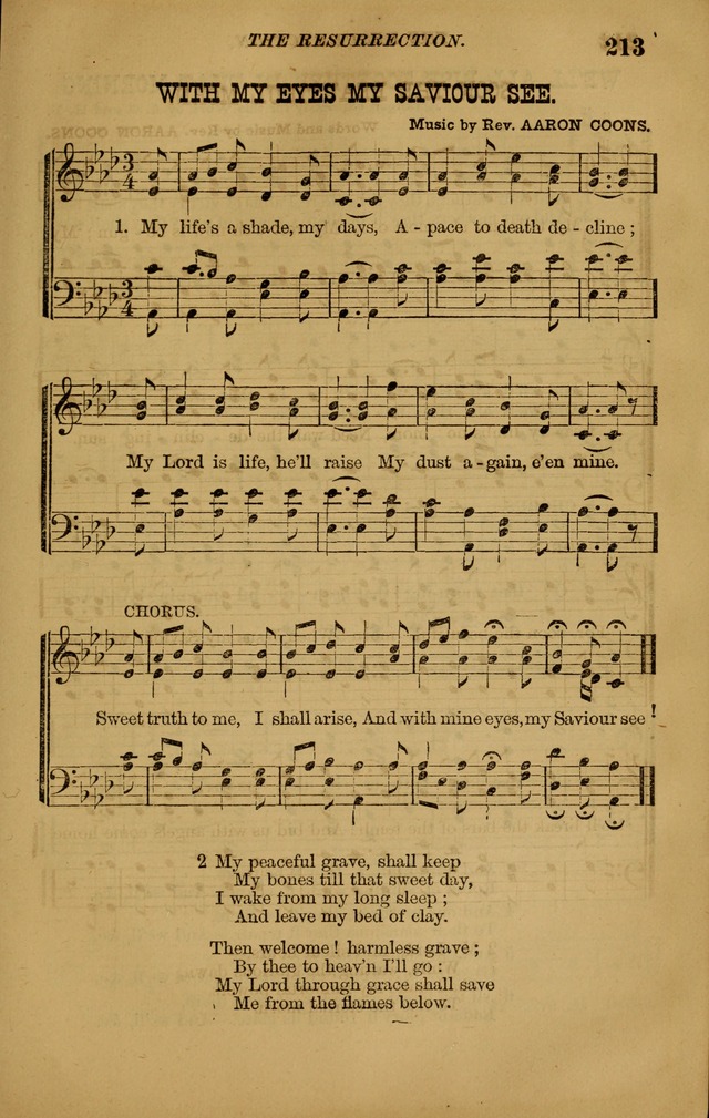 The New Song: consisting of very choice notes of redemption, embracing new original,and also selcted songs, appropriate for prayer and revivial meetings page 213