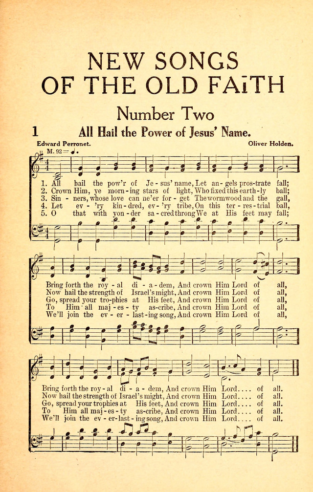 New Songs of the Old Faith: Number Two page 1