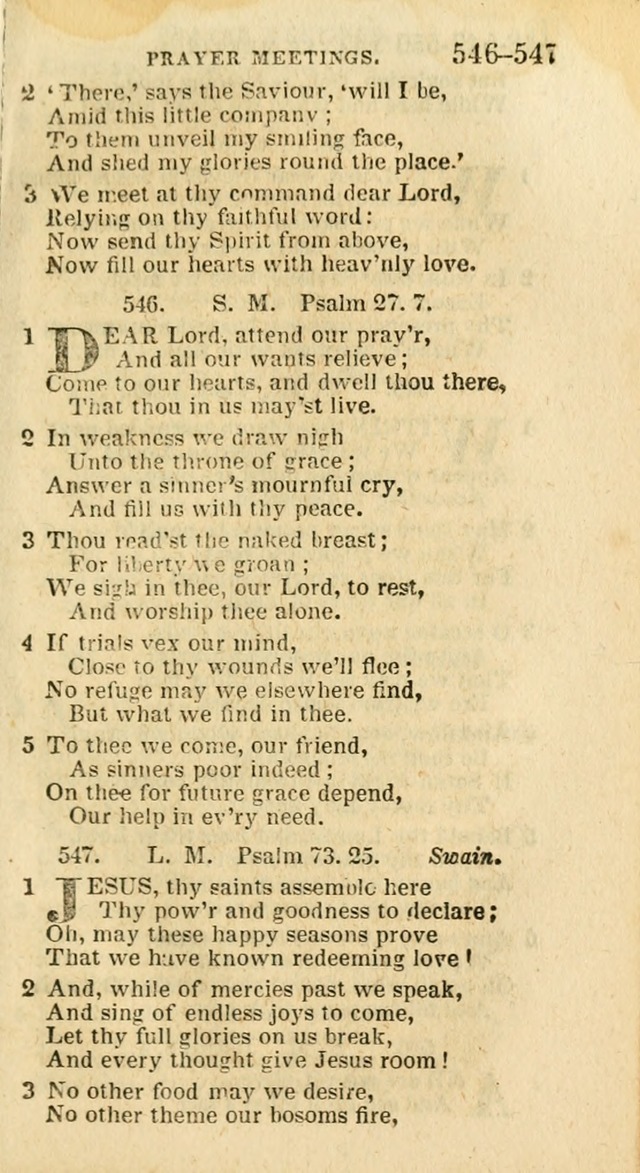 A New Selection of Psalms, Hymns and Spiritual Songs: from the best authors; designed for the use of conference meetings, private circles, and congregations (21st ed. with an appendix) page 289