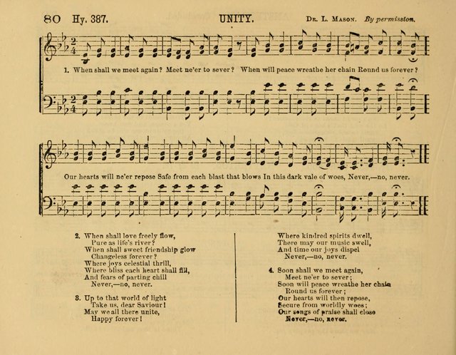 The New Sabbath School Hosanna: enlarged and improved: a choice collection of popular hymns and tunes, original and selected: for the Sunday school and the family circle... page 80