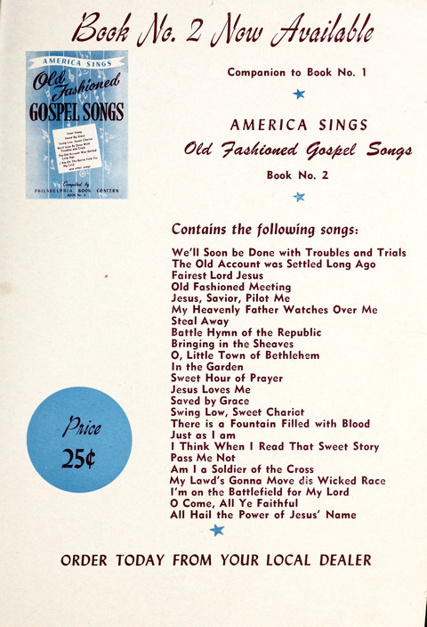 Old Fashioned Gospel Songs No. 1 page 27