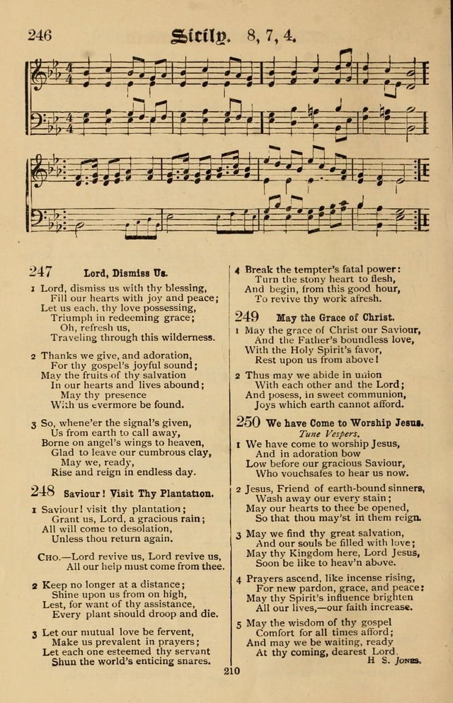 Our Hymns: compiled for use in the services of the Baptist Temple page 210