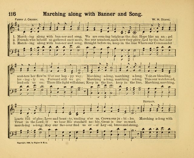 Our Song Book: a collection of songs selected and edited expressly for the Sunday School of the First Baptist Peddie Memorial Church, Newark, N. J. page 115