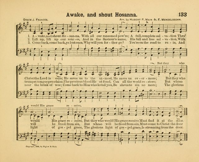 Our Song Book: a collection of songs selected and edited expressly for the Sunday School of the First Baptist Peddie Memorial Church, Newark, N. J. page 132