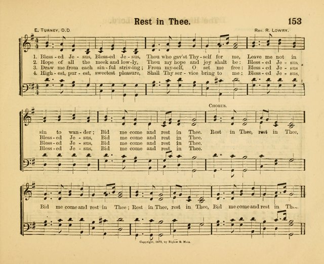 Our Song Book: a collection of songs selected and edited expressly for the Sunday School of the First Baptist Peddie Memorial Church, Newark, N. J. page 152