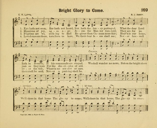 Our Song Book: a collection of songs selected and edited expressly for the Sunday School of the First Baptist Peddie Memorial Church, Newark, N. J. page 168