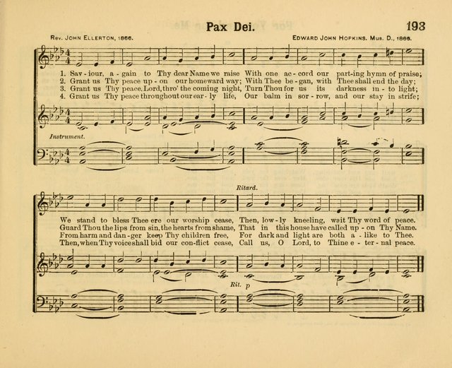 Our Song Book: a collection of songs selected and edited expressly for the Sunday School of the First Baptist Peddie Memorial Church, Newark, N. J. page 192