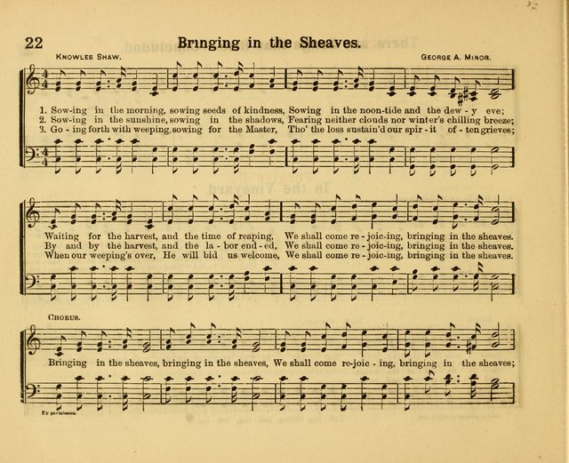 Our Song Book: a collection of songs selected and edited expressly for the Sunday School of the First Baptist Peddie Memorial Church, Newark, N. J. page 21