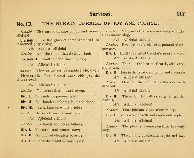 Our Song Book: a collection of songs selected and edited expressly for the Sunday School of the First Baptist Peddie Memorial Church, Newark, N. J. page 216