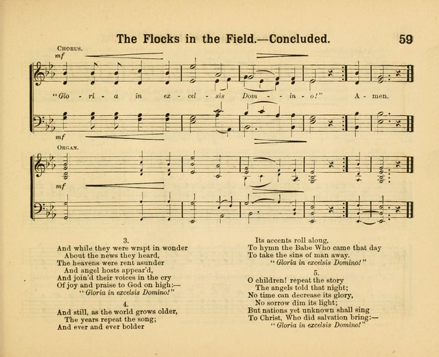 Our Song Book: a collection of songs selected and edited expressly for the Sunday School of the First Baptist Peddie Memorial Church, Newark, N. J. page 58