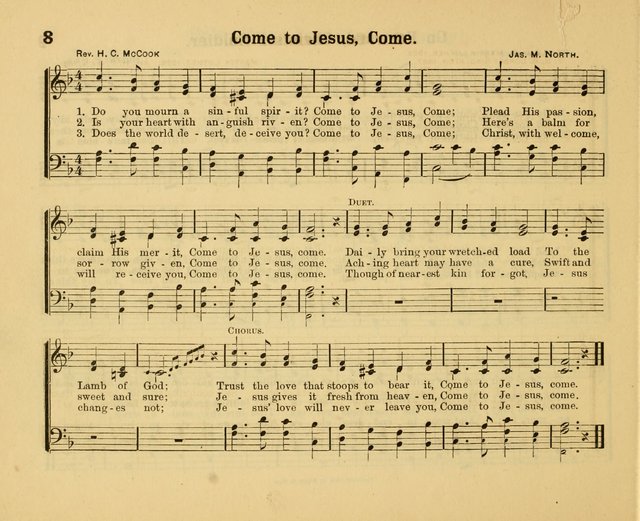 Our Song Book: a collection of songs selected and edited expressly for the Sunday School of the First Baptist Peddie Memorial Church, Newark, N. J. page 7