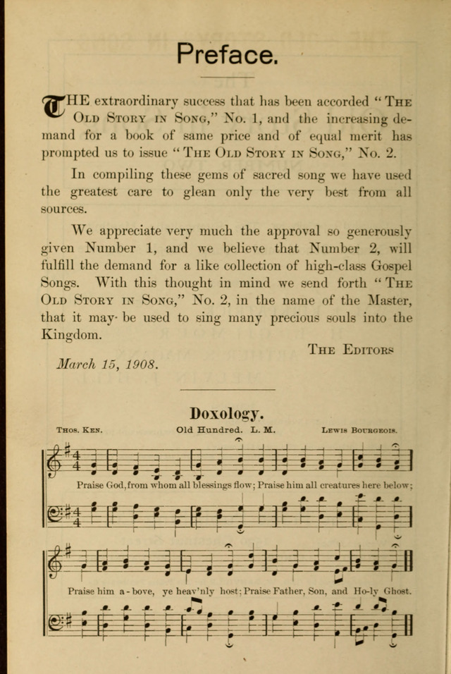 The Old Story in Song Number Two page v