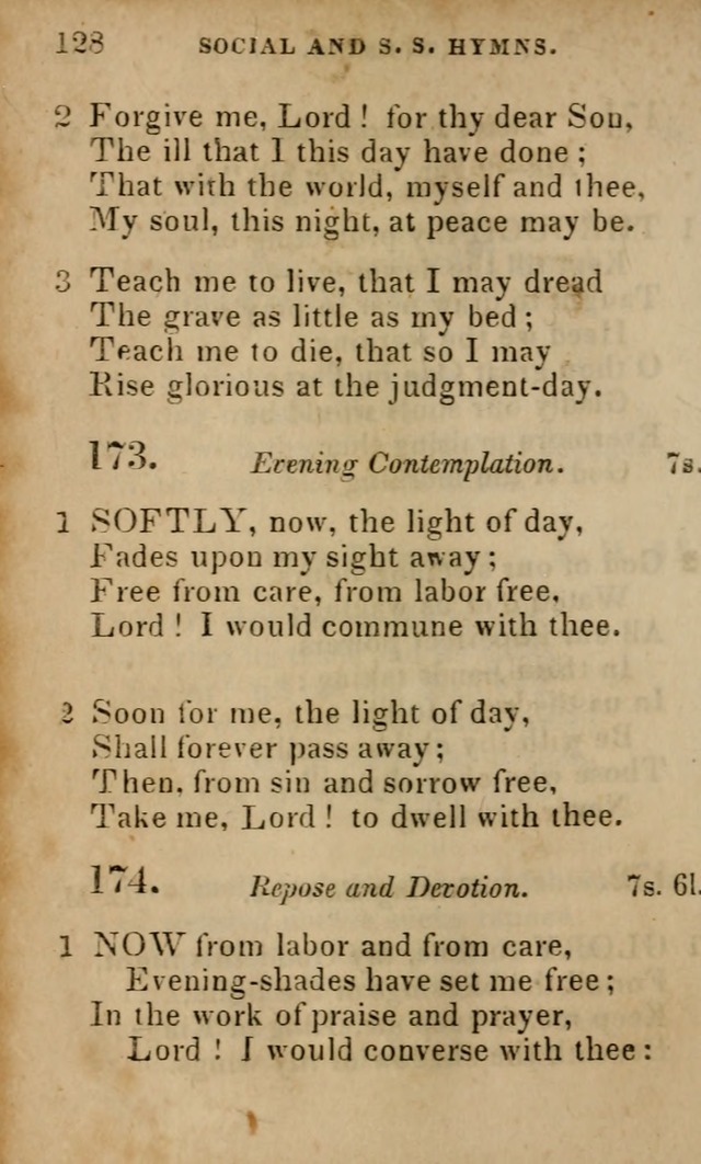 Oberlin social & sabbath school hymn book page 128