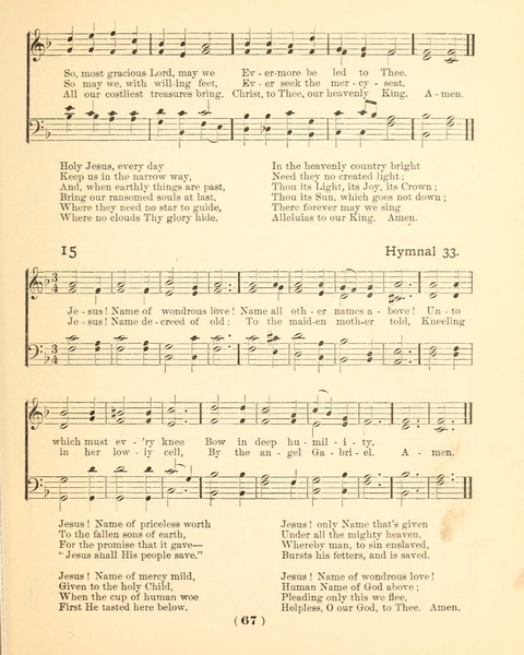Prayer Book and Hymnal for the Sunday School page 67