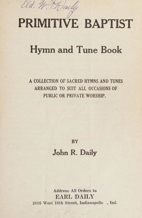 Primitive Baptist Hymn and Tune Book page 2