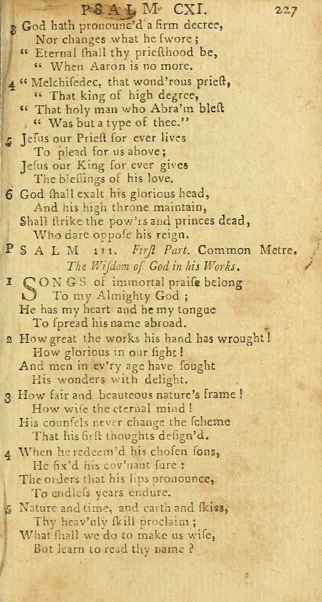 Psalms: carefully suited to the Christian worship in the United States of America: being an improvement of the old versions of the Psalms of David page 203