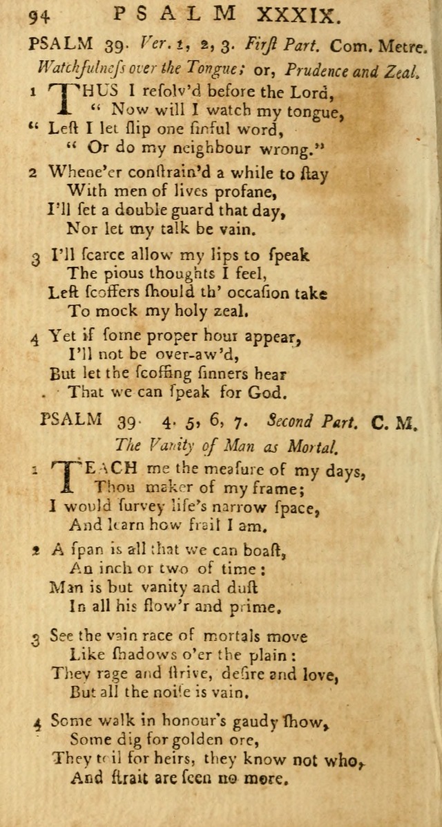 Psalms: carefully suited to the Christian worship in the United States of America: being an improvement of the old versions of the Psalms of David page 70