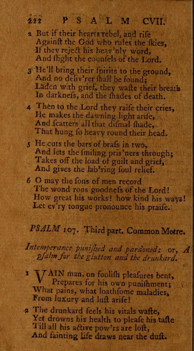 Psalms, carefully suited to the Christian worship in the United States of America: being an improvement of the old version of the Psalms of David ; allowed by the reverend Synod of New York and Philad page 222