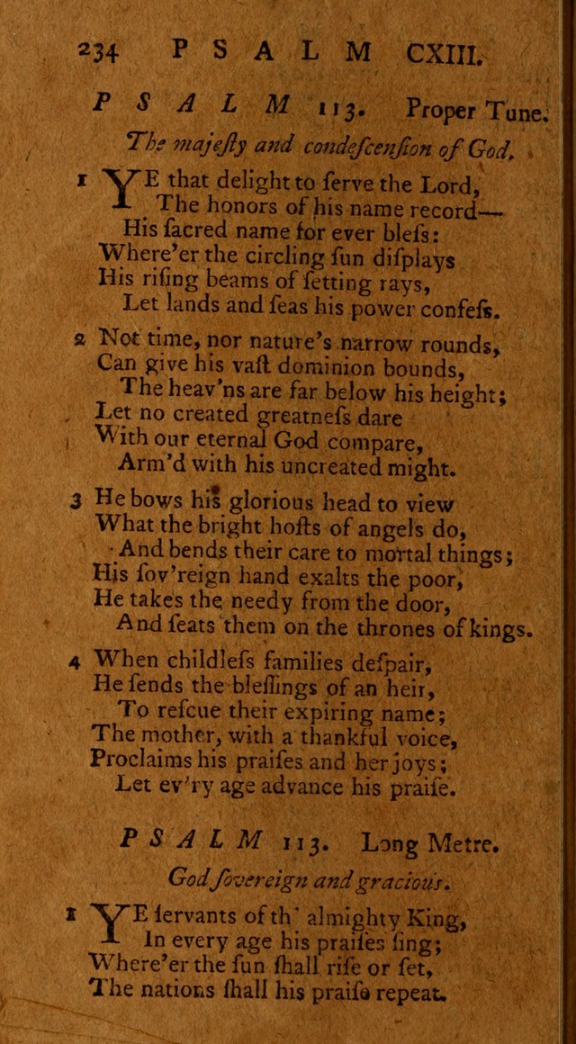 Psalms, carefully suited to the Christian worship in the United States of America: being an improvement of the old version of the Psalms of David ; allowed by the reverend Synod of New York and Philad page 234