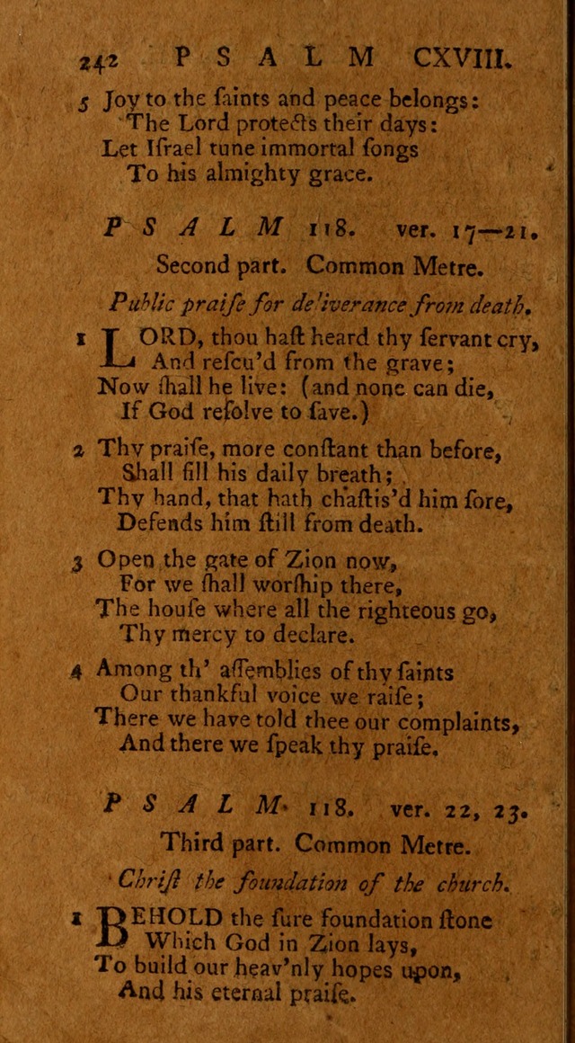 Psalms, carefully suited to the Christian worship in the United States of America: being an improvement of the old version of the Psalms of David ; allowed by the reverend Synod of New York and Philad page 244