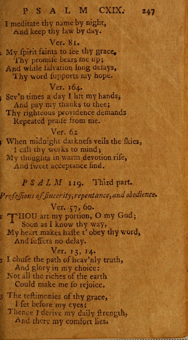 Psalms, carefully suited to the Christian worship in the United States of America: being an improvement of the old version of the Psalms of David ; allowed by the reverend Synod of New York and Philad page 249