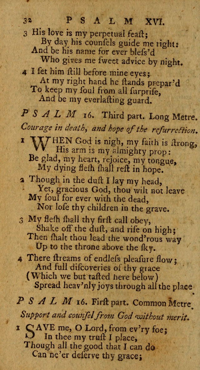Psalms, carefully suited to the Christian worship in the United States of America: being an improvement of the old version of the Psalms of David ; allowed by the reverend Synod of New York and Philad page 32