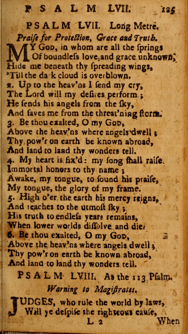 The Psalms of David: imitated in the language of the New Testament, and applied to the Christian state and worship page 125