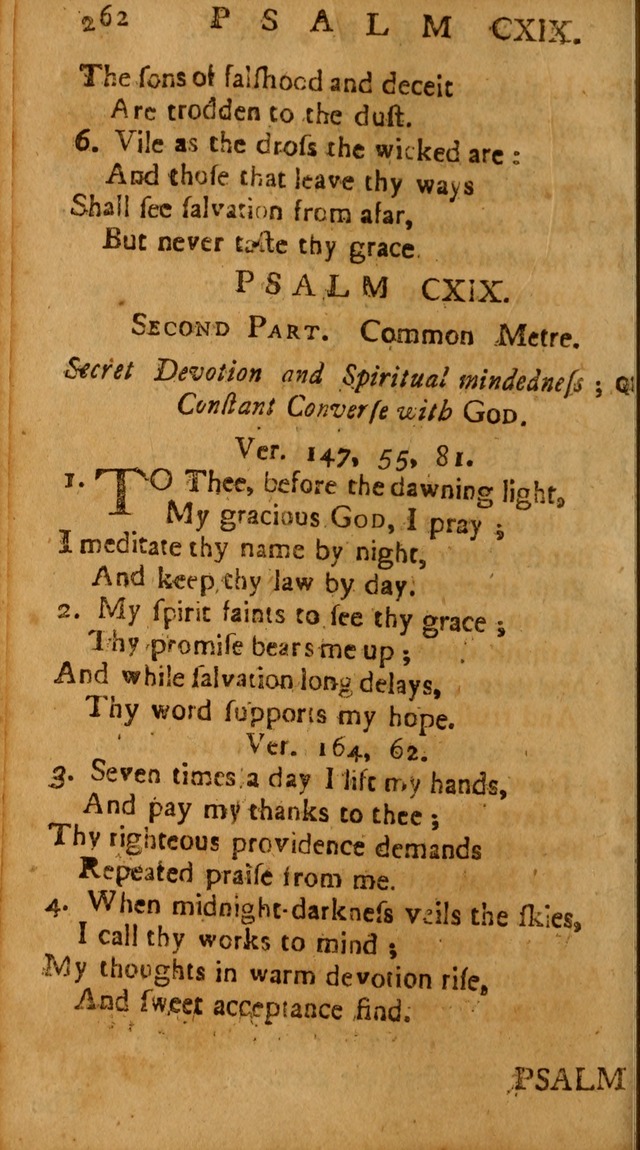 The Psalms of David: imitated in the language of the New Testament, and applied to the Christian state and worship page 262