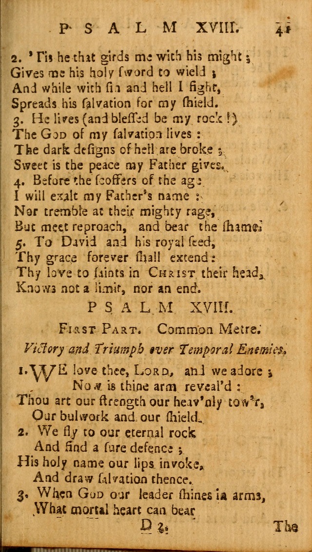 The Psalms of David: imitated in the language of the New Testament, and applied to the Christian state and worship page 41
