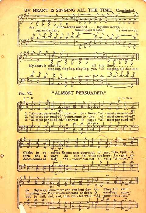 Praise Evangel: for Sunday-schools, revivals, singing-schools, conventions and general use in Christian work and worship page 93