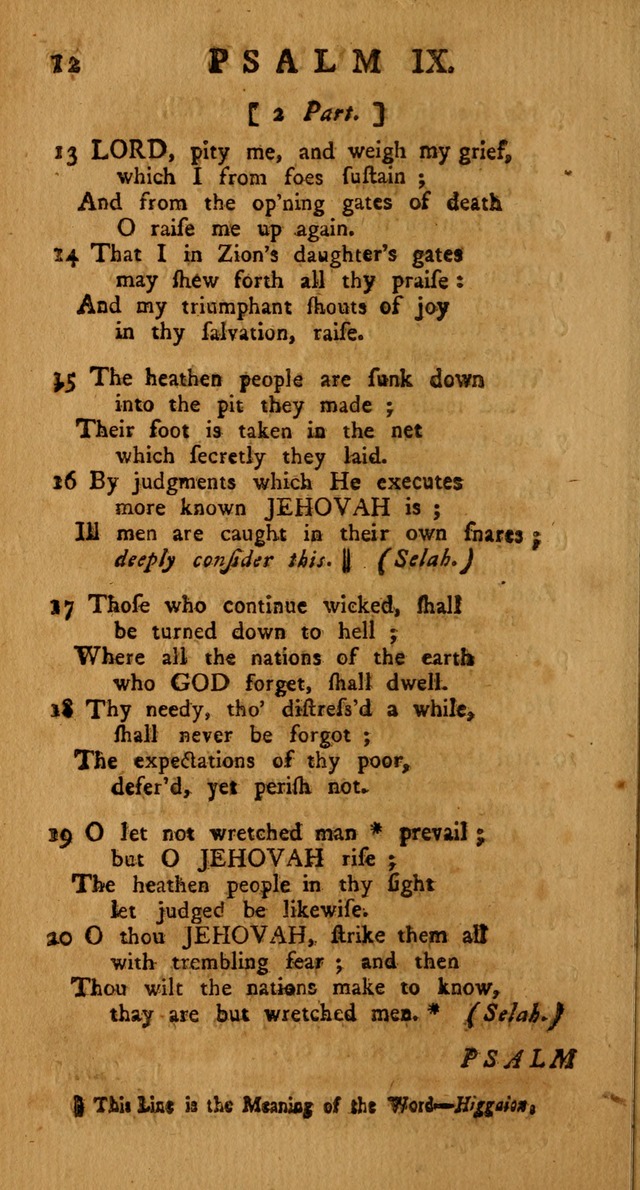 The Psalms Hymns and Spiritual Songs of the Old and New Testament, faithfully translated into English Metre: being the New-England Psalm-Book, revised and improved... (2nd ed.) page 12
