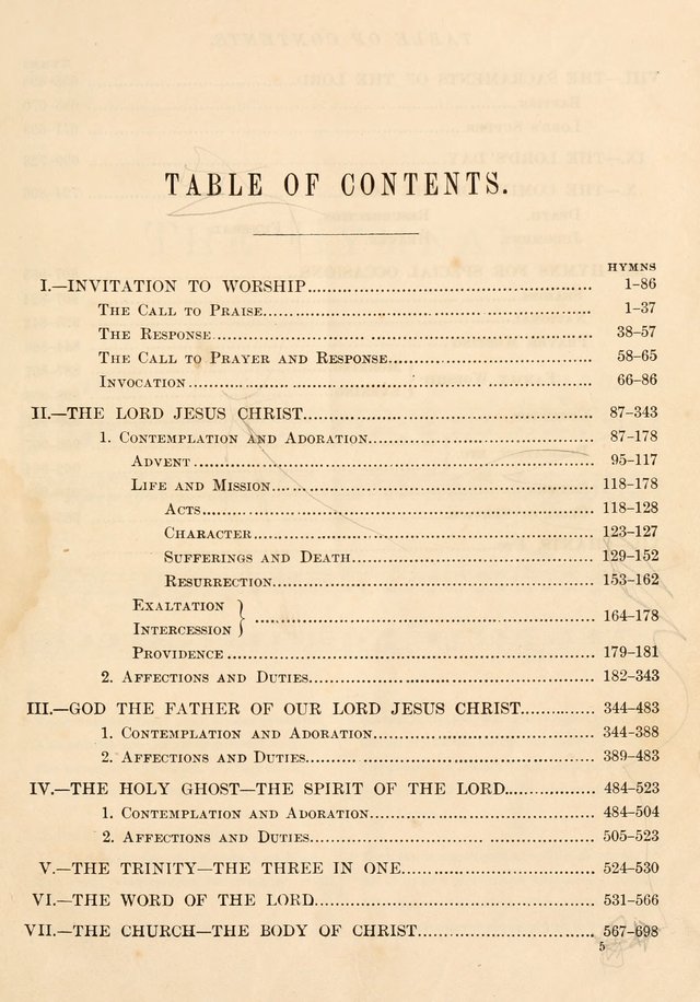 The Presbyterian Hymnal page 5
