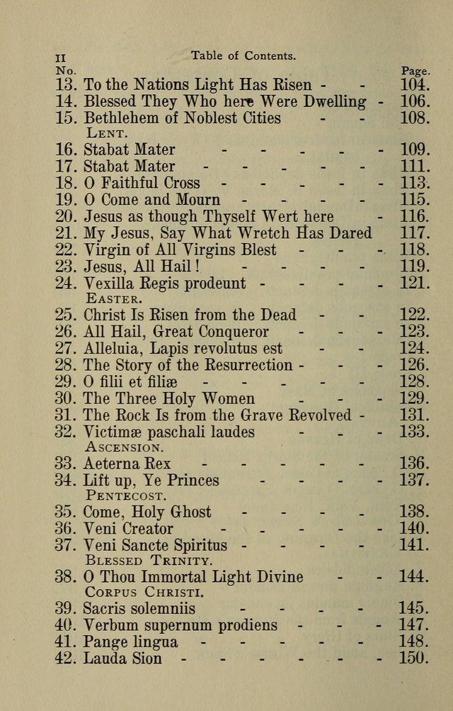 The Parish Hymnal page x