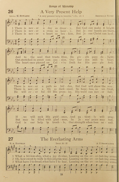 Popular Hymns No. 3: popular songs and standard hymns, suitable for the Bible school, church services, Christian Endeavor, evangelistic meetings and for the family circle page 18