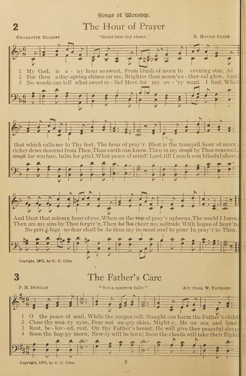 Popular Hymns No. 3: popular songs and standard hymns, suitable for the Bible school, church services, Christian Endeavor, evangelistic meetings and for the family circle page 2